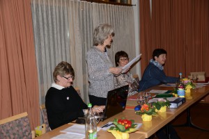 Die Präsidentin lässt das alte Jahr Revue passieren und berichtet was uns alles im neuen Chorjahr erwarten wird.
